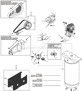 Page A Diagram and Parts List for VT619504 2008 Campbell Hausfeld Compressor